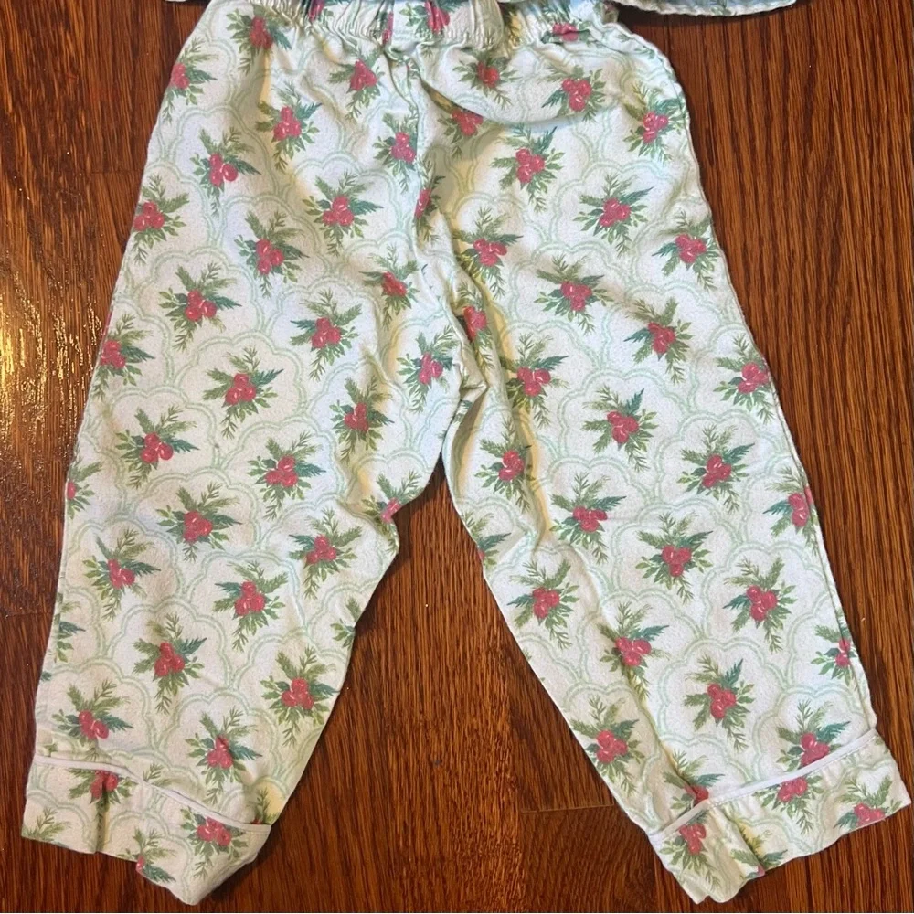 Posh Peanut Gladys Flannelette Ruffled Pajama Set 🎄🌺 Size 12-18M